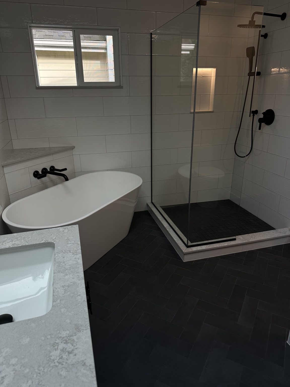 Master bathroom remodel - finished shower and tub